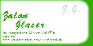 zalan glaser business card